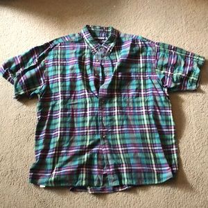 Van Heusen short sleeve button down collar shirt